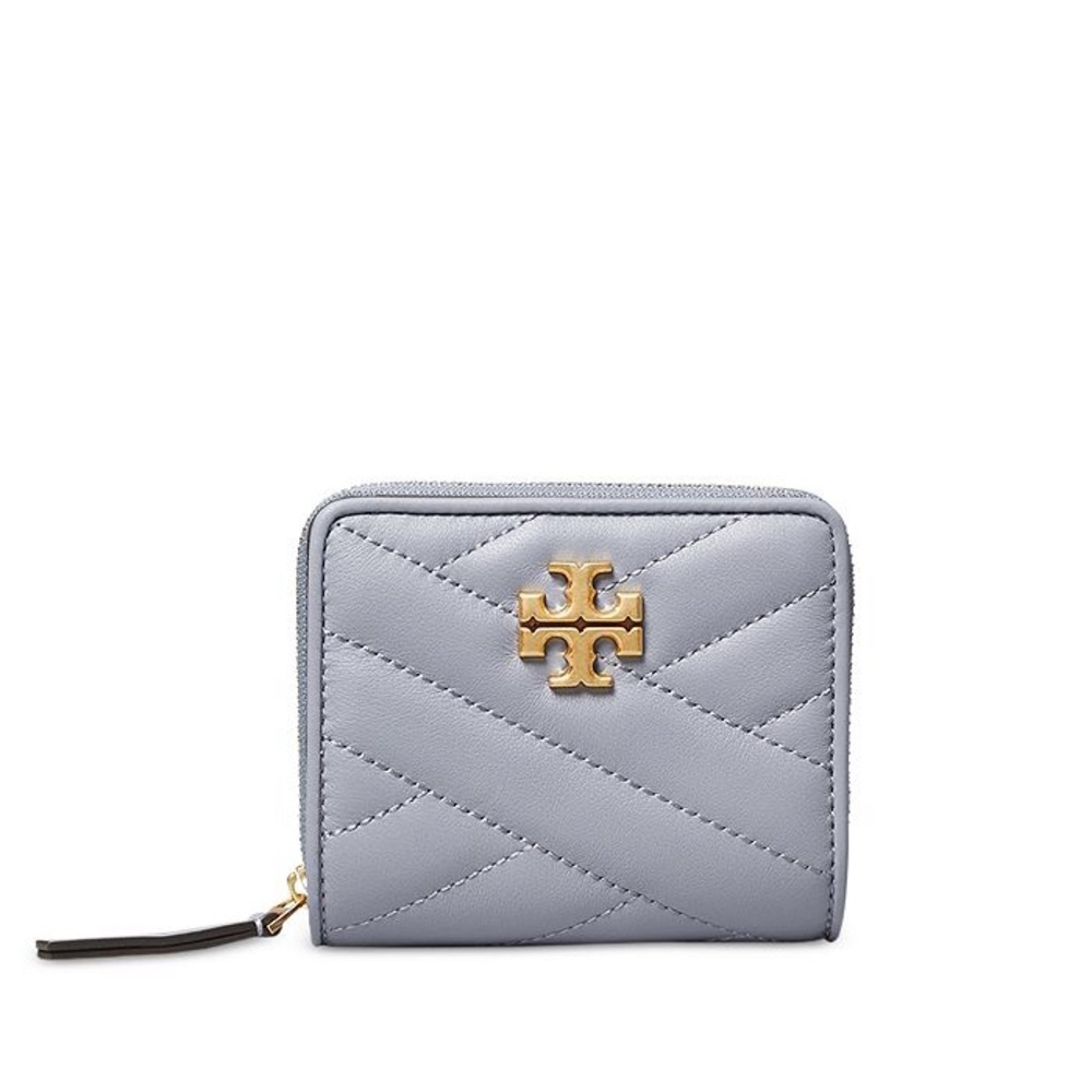 Tory Birch Kira Chevron Bi-Fold Wallet - Cloud Blue